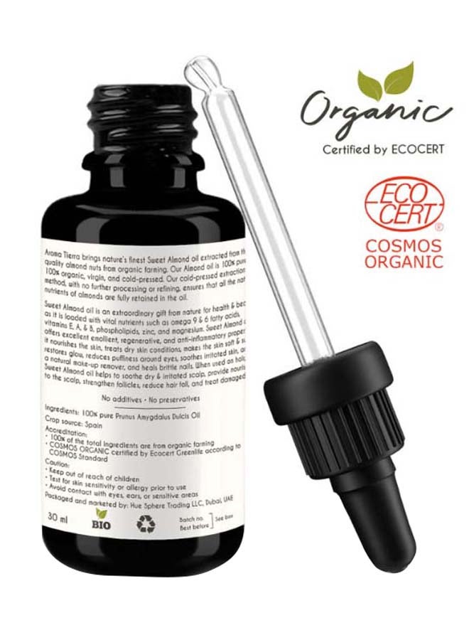 Aroma Tierra Organic Sweet Almond Oil 30ml - Image 3