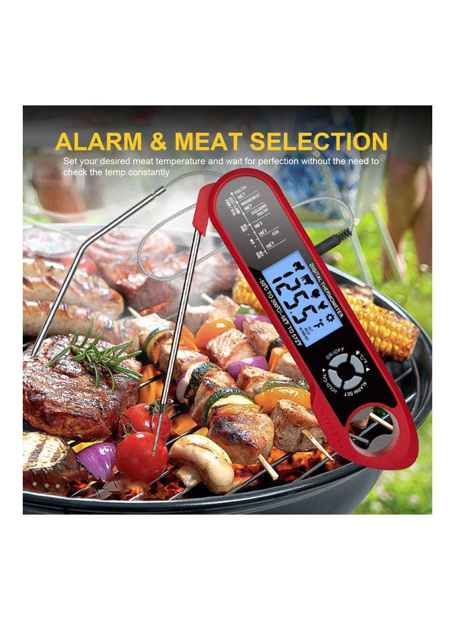 مقياس حرارة فوري متعدد الأستعمالات للحوم الطعام وللمطبخ والطهي والفرن مع المنبه متعدد الألوان - Image 3