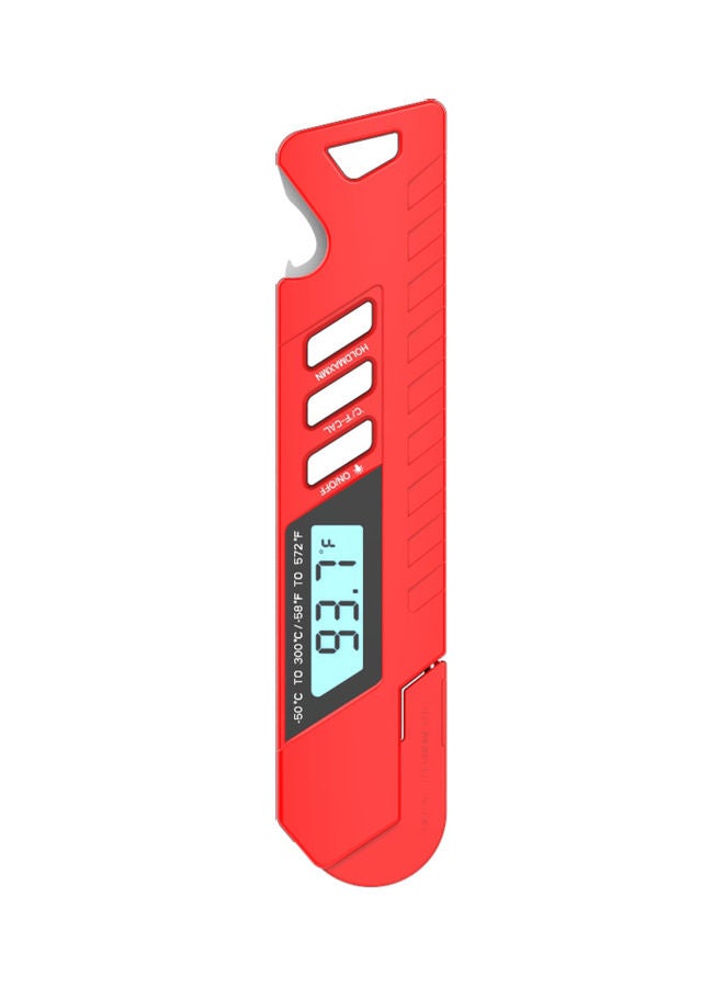 Digital Waterproof Instant Read Meat Thermometer with Bottle Opener for Grill Smoker Cooking Red - Image 4