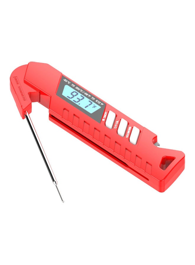 Digital Waterproof Instant Read Meat Thermometer with Bottle Opener for Grill Smoker Cooking Red - Image 5