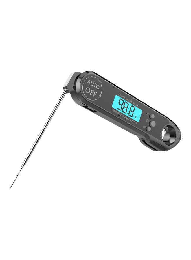 Meat Thermometer Instant Read Digital Fast Food Thermometer with Backlight Calibration Bottle Opener IP67 Waterproof Kitchen BBQ Thermometer Beige  - Image 5