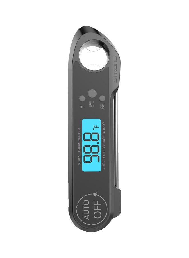 Meat Thermometer Instant Read Digital Fast Food Thermometer with Backlight Calibration Bottle Opener IP67 Waterproof Kitchen BBQ Thermometer Beige  - Image 3