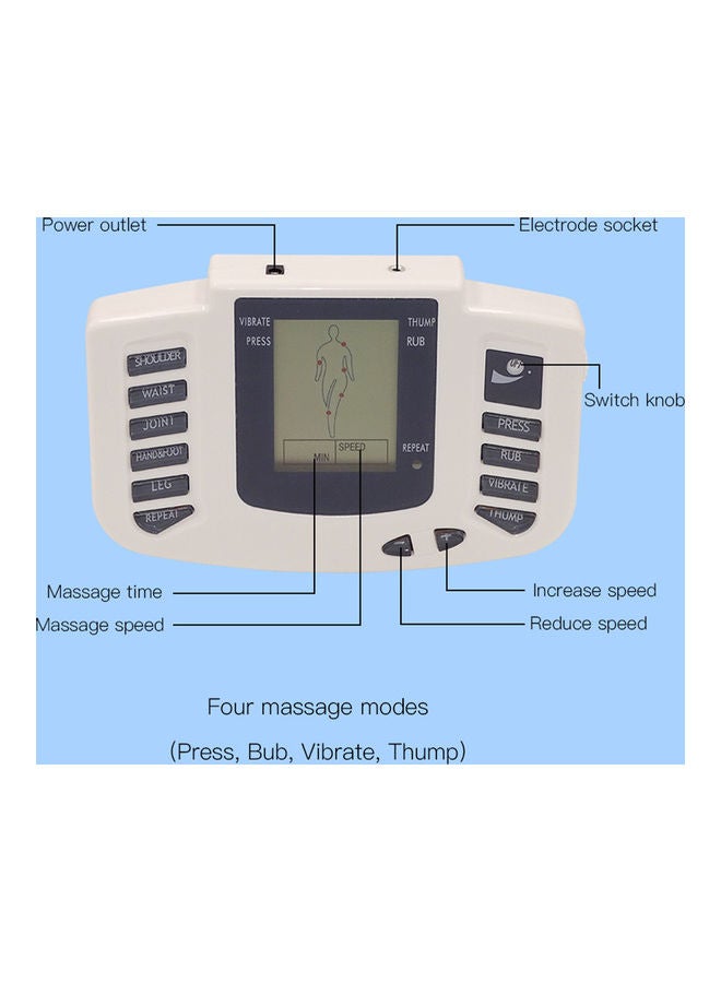 Electrical Stimulator Full Body Relax Muscle Therapy Massager Set With 16 Pads - Image 4
