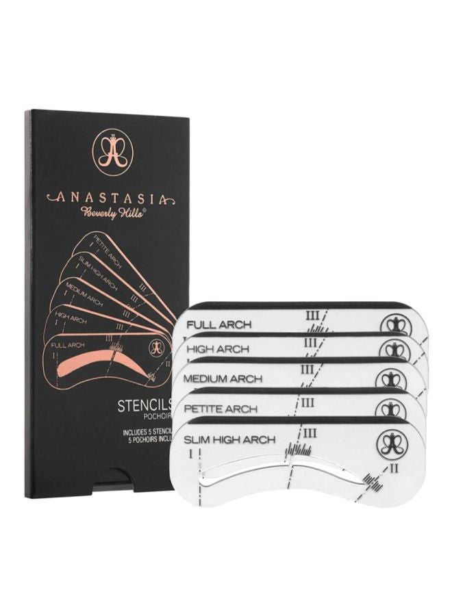 انستازيا بيفرلي هيلز‎ طقم إستنسل لتحديد الحواجب مكون من 5 قطع أبيض - Image 1
