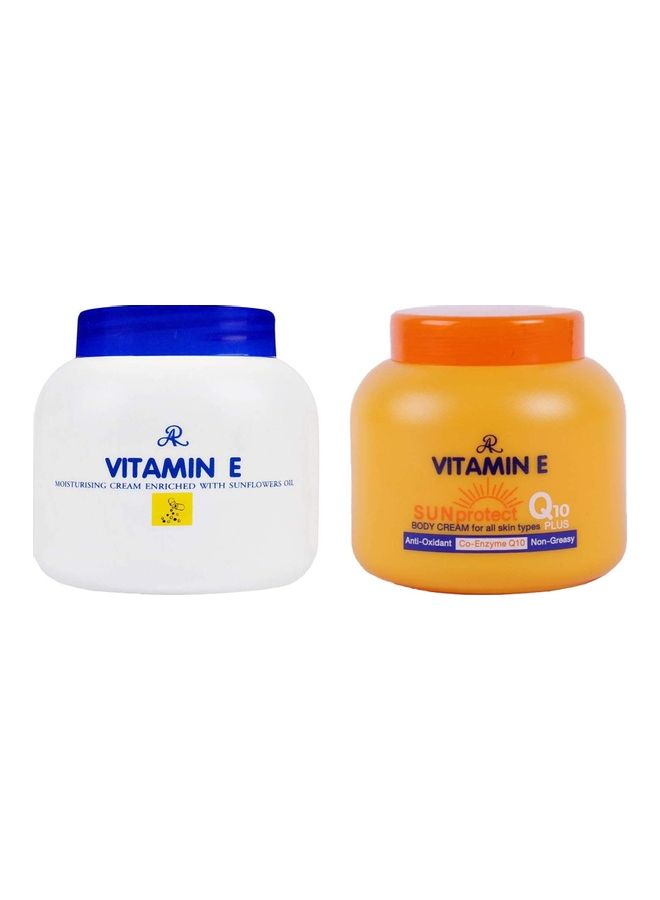 AR 2-Piece Vitamin E Moisturizing Cream And Vitamin E Sun Protect Q10 Plus Cream Set 200grams  - Image 1