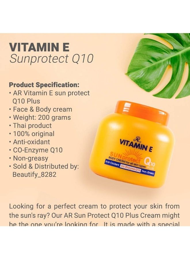 AR 2-Piece Vitamin E Moisturizing Cream And Vitamin E Sun Protect Q10 Plus Cream Set 200grams  - Image 3