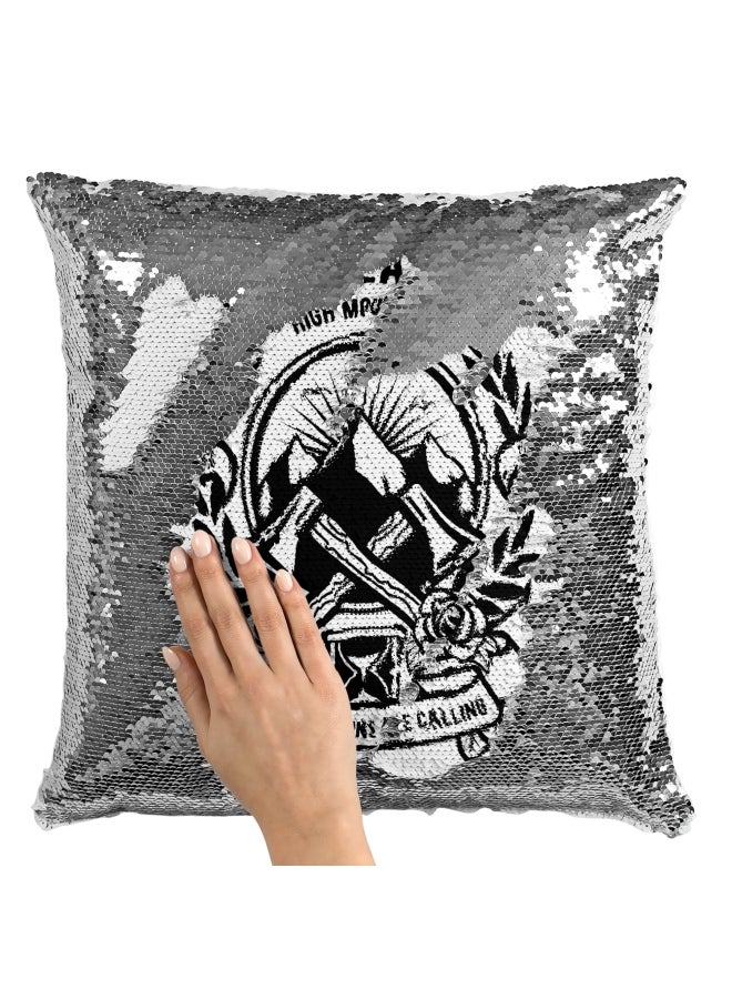 Decorative Throw Pillow - The Great Life Sequin White/Black 16x16inch - Image 2