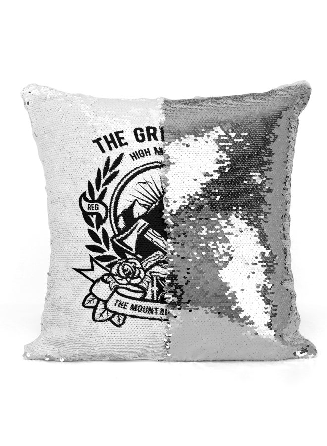 Decorative Throw Pillow - The Great Life Sequin White/Black 16x16inch - Image 3