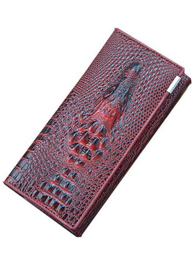GObuy - Stylish Genuine Leather Wallet Red - Image 1
