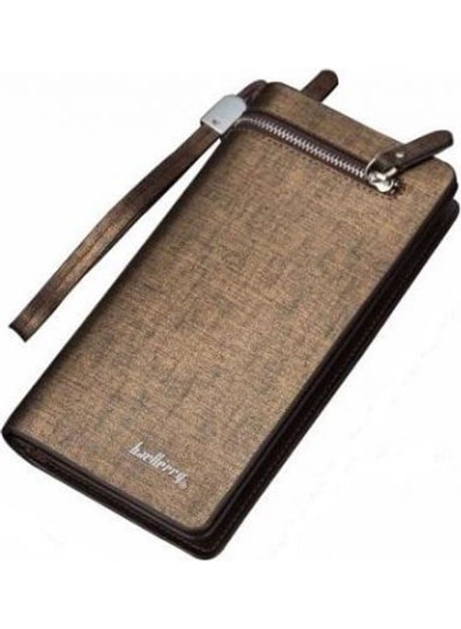 جو باي محفظة مريحة مزينة بنقشة زهور بني - Image 1