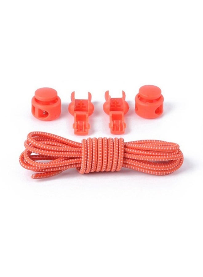 No Tie Elastic Locked Buckle Shoelaces Orange