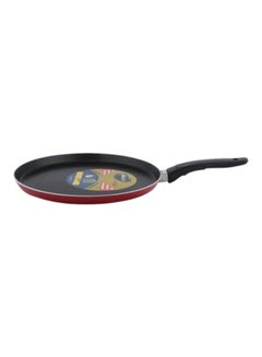 Non-Stick Flat Tawa Black/Red 31cm