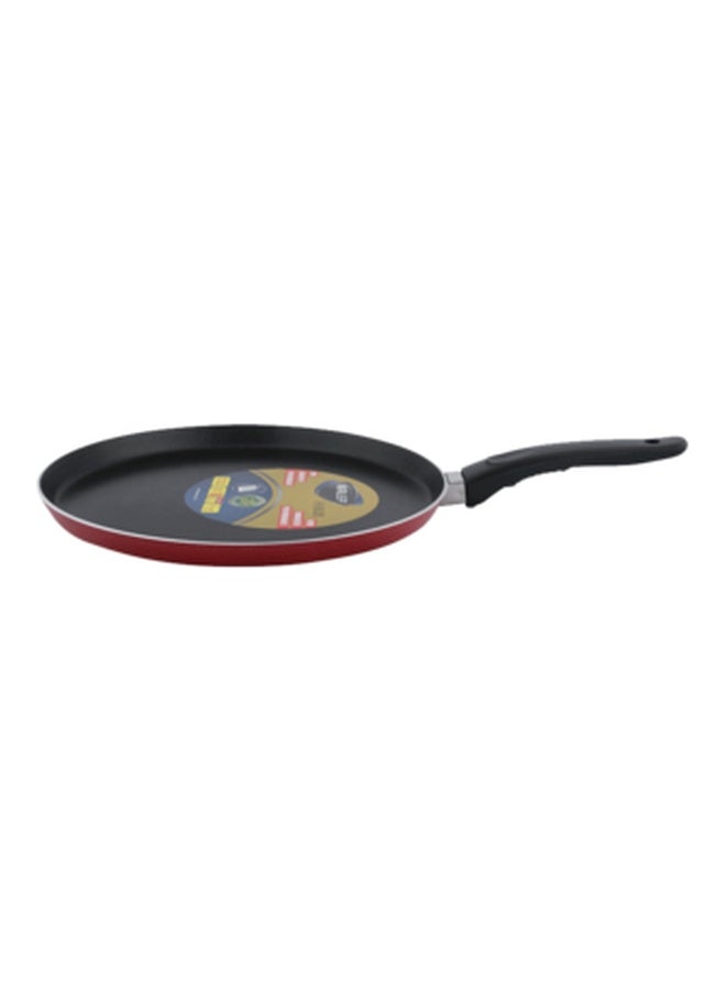 Bajaj - Non-Stick Flat Tawa Black/Red 31cm - Image 1