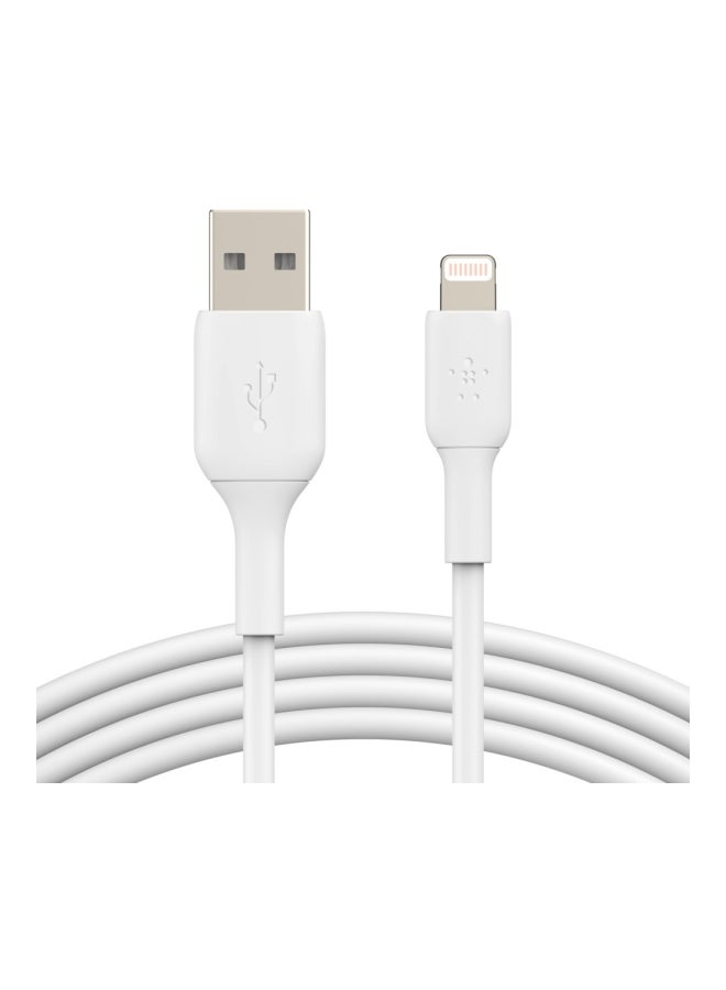 belkin - Lightning Cable (Boost Charge Lightning to USB Cable for iPhone, iPad, AirPods) MFi-Certified iPhone Charging Cable 1m – 2 Pack White - Image 1