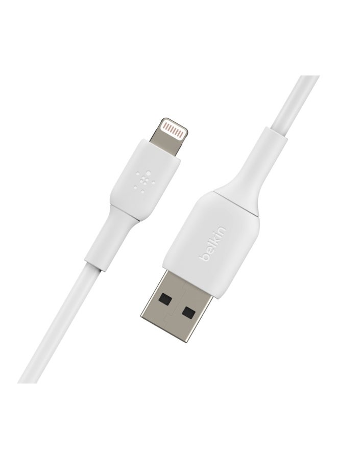 belkin - Lightning Cable (Boost Charge Lightning to USB Cable for iPhone, iPad, AirPods) MFi-Certified iPhone Charging Cable 1m – 2 Pack White - Image 1