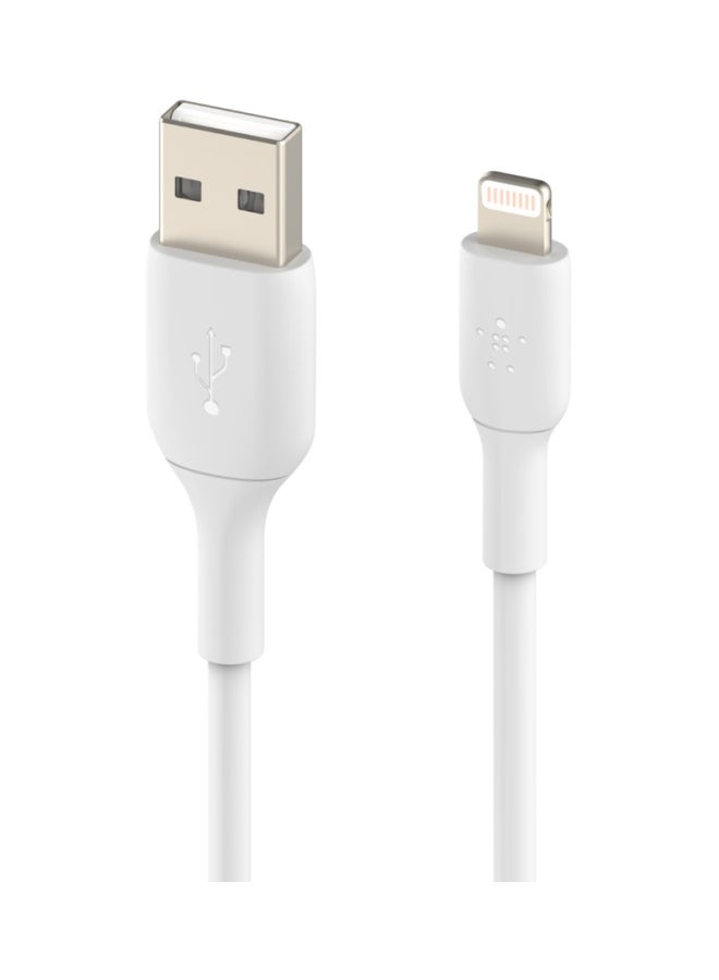 belkin - Lightning Cable (Boost Charge Lightning to USB Cable for iPhone, iPad, AirPods) MFi-Certified iPhone Charging Cable 1m – 2 Pack White - Image 1