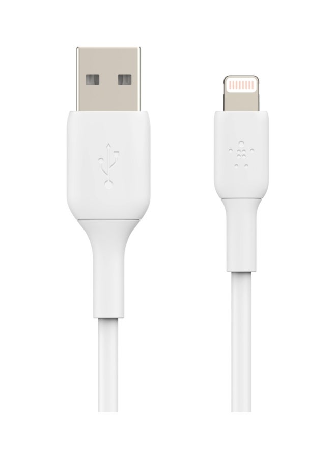 belkin - Lightning Cable (Boost Charge Lightning to USB Cable for iPhone, iPad, AirPods) MFi-Certified iPhone Charging Cable 1m – 2 Pack White - Image 1