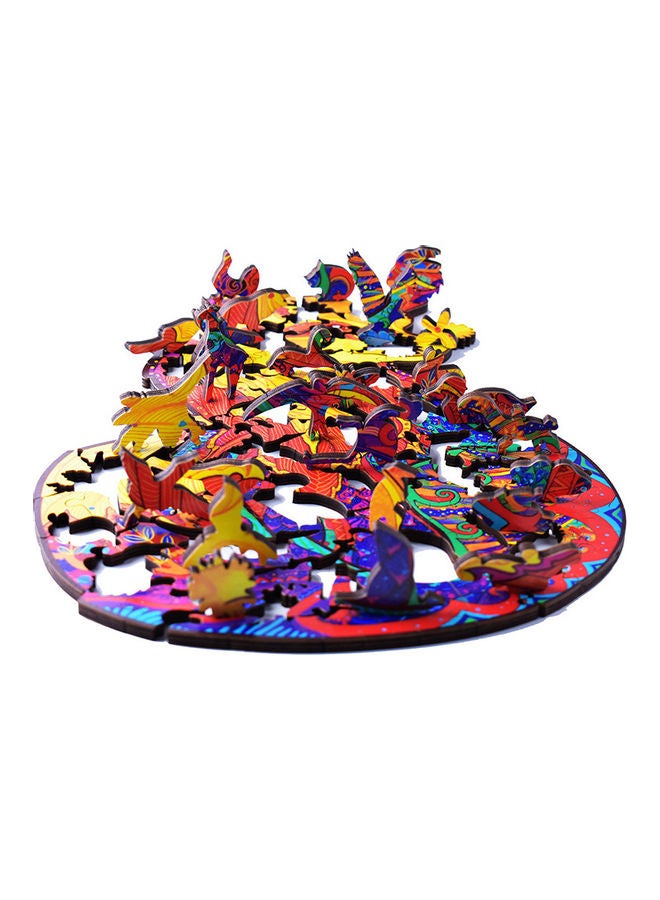 XiuWoo 108-Piece Animal Shaped Wooden Jigsaw Puzzle Set - Image 3