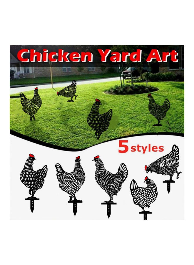 Chicken Yard Art Garden Floor Decoration Black - v1616159448/N45449188A_2