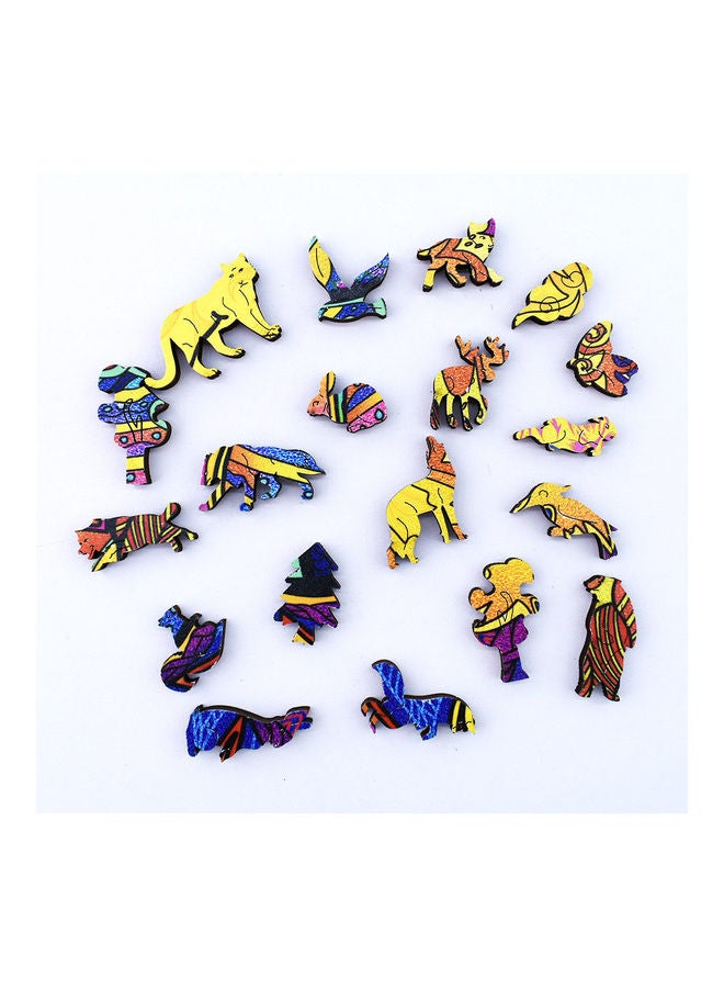 XiuWoo 100-Piece Animal Shaped Wooden Jigsaw Puzzle - Image 4