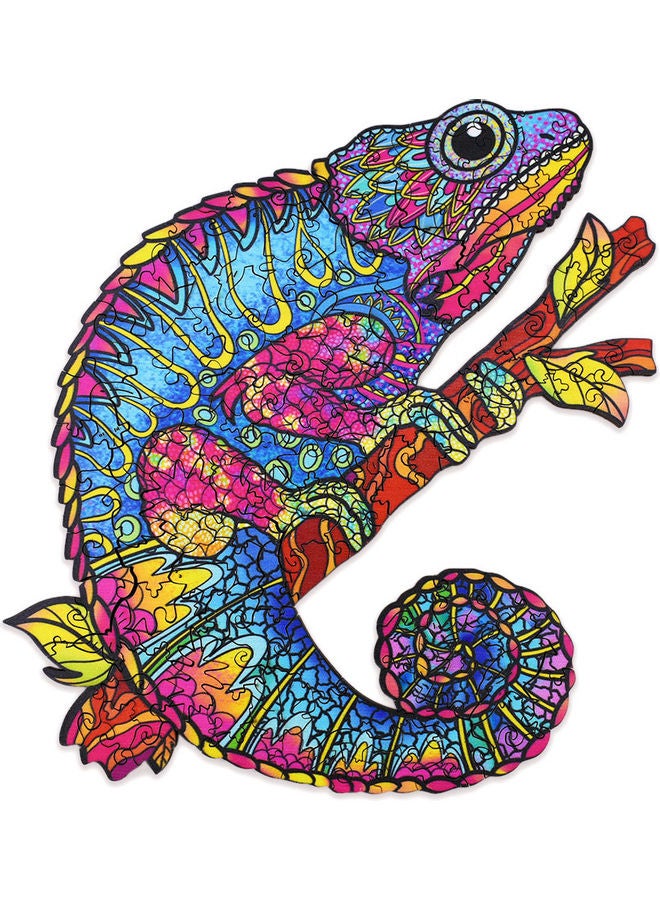 XiuWoo 200-Piece Animal Shaped Wooden Jigsaw Puzzle - Image 1