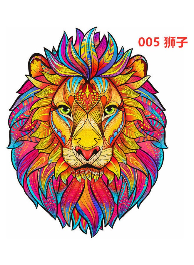 XiuWoo 186-Piece Animal Shaped Wooden Jigsaw Puzzle - Image 1