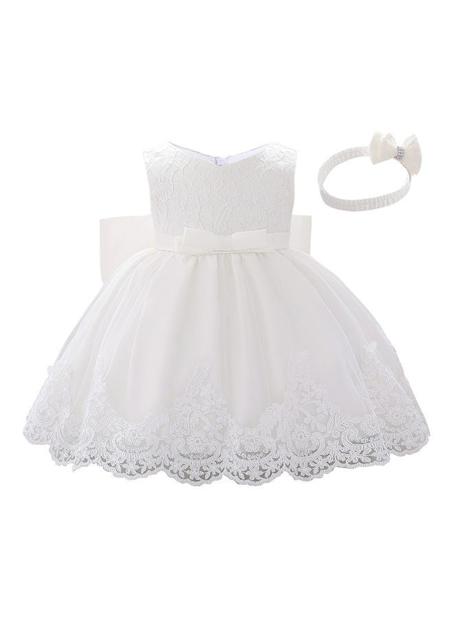 2-Piece Princess Costume Dress And Hairband Set 80cm