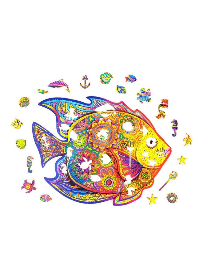 XiuWoo 128-Piece Animal Shaped Wooden Jigsaw Puzzle - Image 1