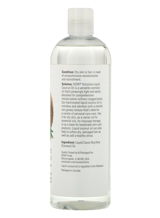 Now Foods - Liquid Coconut Oil Green/Clear 473ml - Image 1