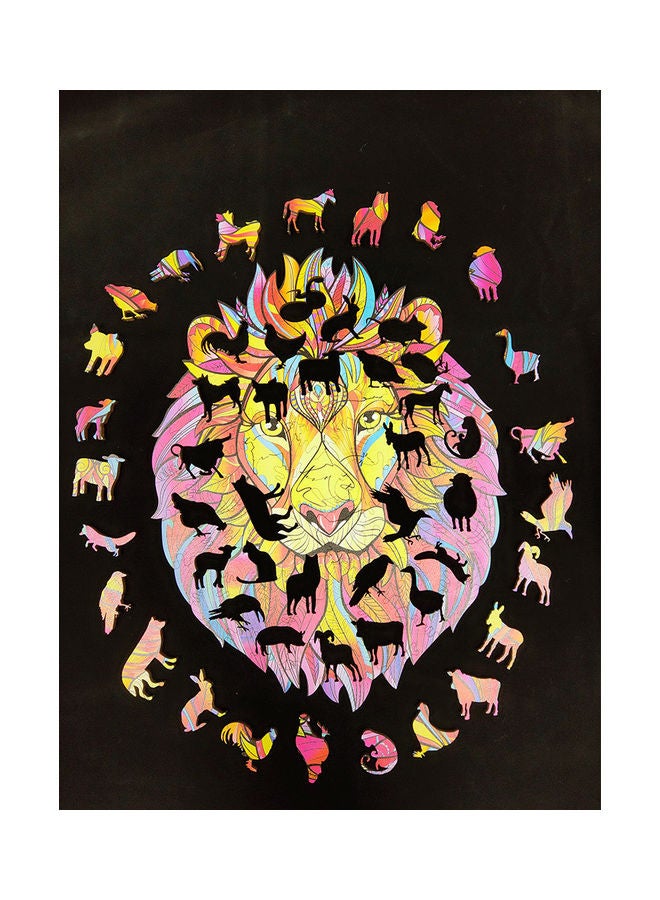 XiuWoo 125-Piece Animal Shaped Wooden Jigsaw Puzzle Set - Image 5