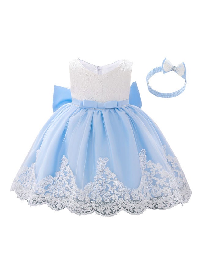 2-Piece Princess Costume Dress And Hairband Set 60cm