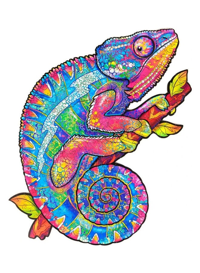 XiuWoo 120-Piece Animal Shaped Wooden Jigsaw Puzzle Set - Image 1