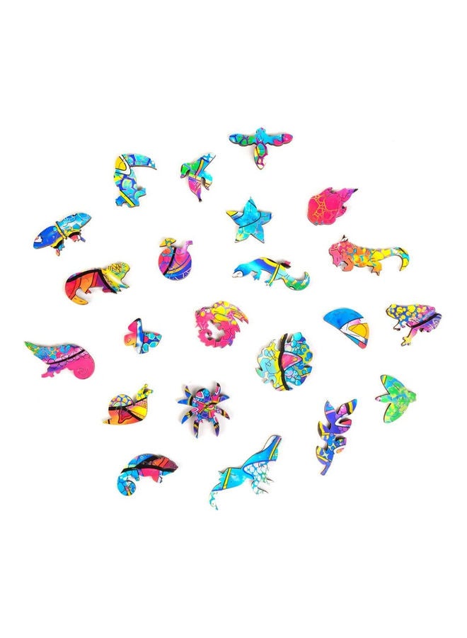 XiuWoo 120-Piece Animal Shaped Wooden Jigsaw Puzzle Set - Image 3