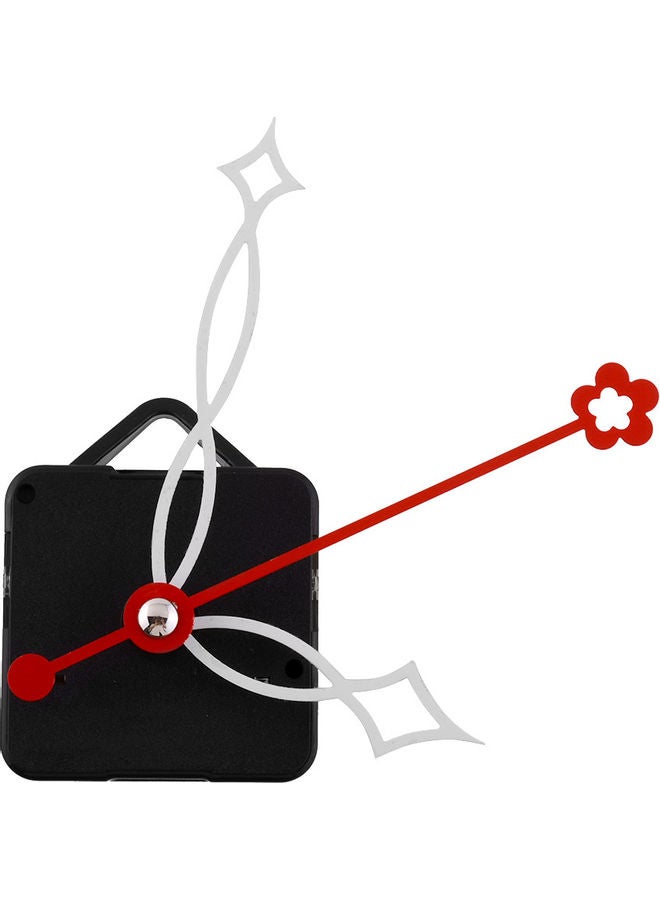 Wall Clock Black/White/Red - Image 1