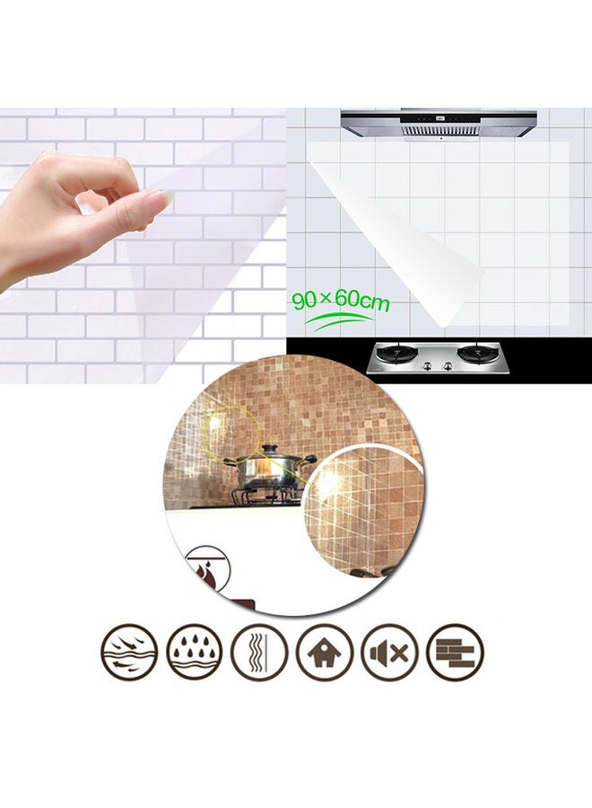 Anti-Oil Wall Sticker Silver/Clear 60 x 90cm - Image 4
