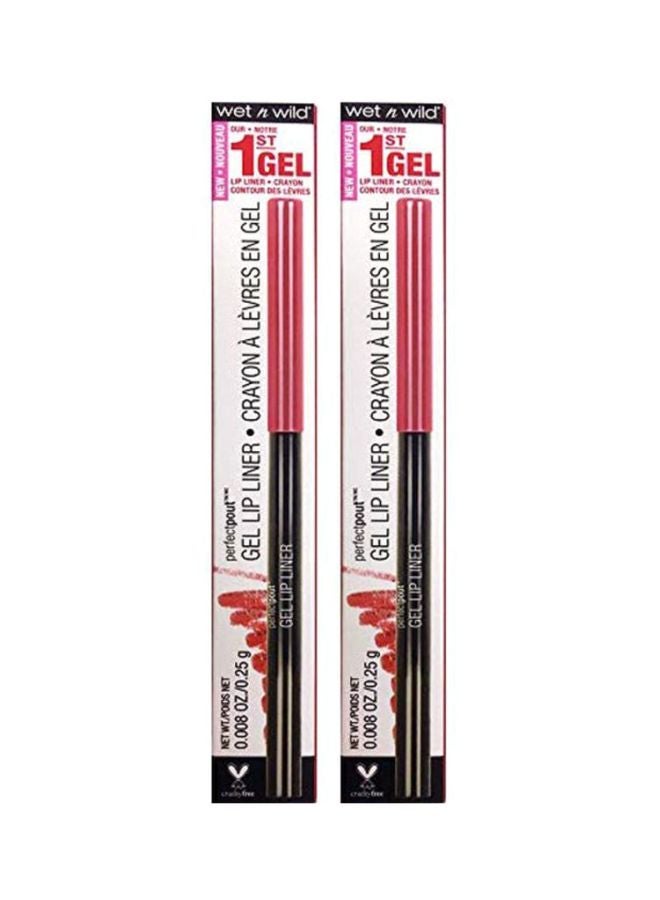 Wet N Wild 2-Piece Perfect Pout Gel Lip Liner 656B Red The Scene  - Image 2