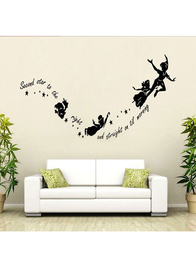 Star Peter Pan Wall Stickers Black - Image 2