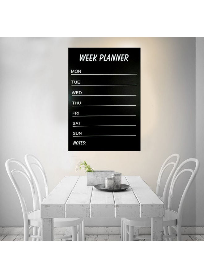 Decorative Blackboard Week Planner Sticker with Removable Strip Pattern Black/White - Image 5