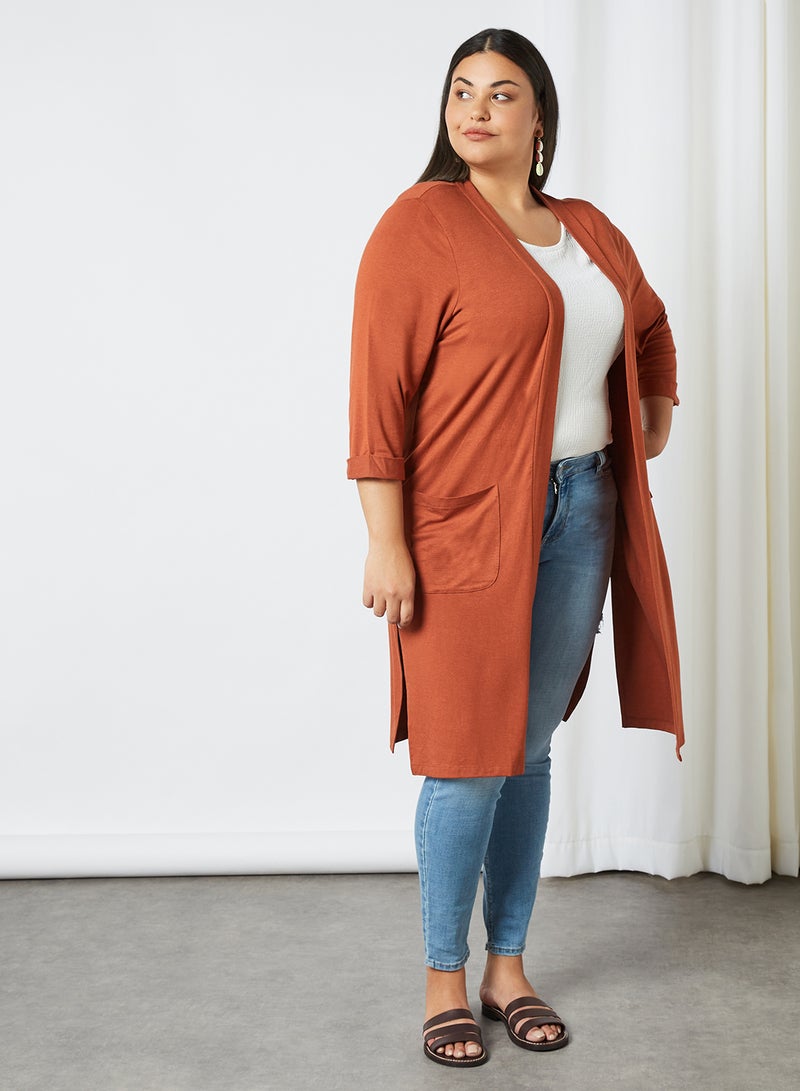 Only Carmakoma - Plus Size Pocket Cardigan Arabian Spice - Image 1