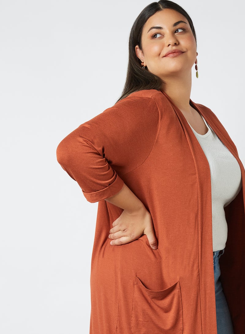 Only Carmakoma - Plus Size Pocket Cardigan Arabian Spice - Image 1