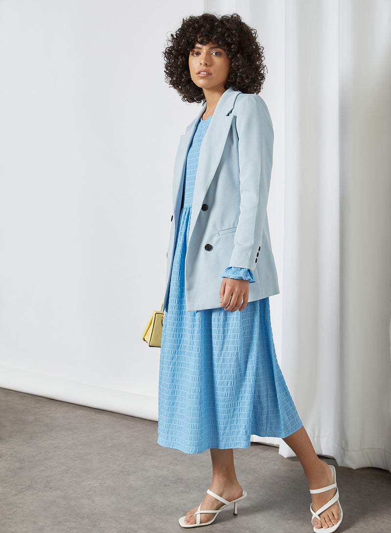 PIECES - Peruna Midi Dress Little Boy Blue - Image 1