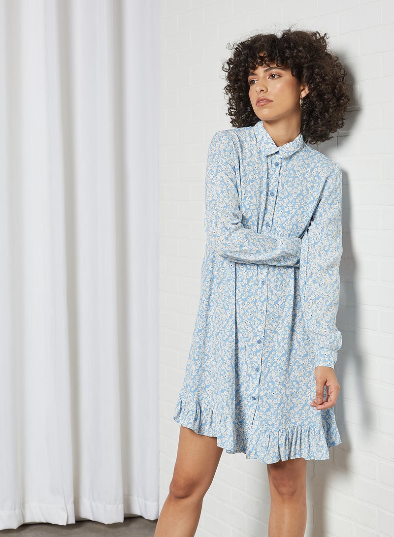 PIECES - Lua Shirt Dress Little Boy Blue - Image 1