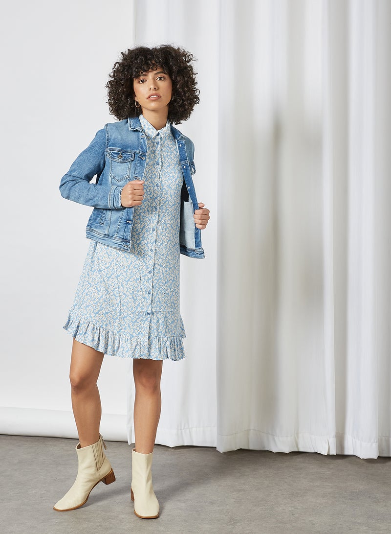 PIECES - Lua Shirt Dress Little Boy Blue - Image 1