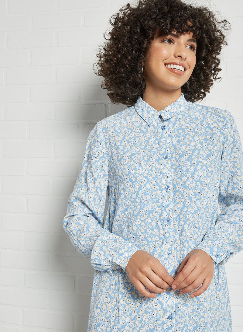 PIECES - Lua Shirt Dress Little Boy Blue - Image 1