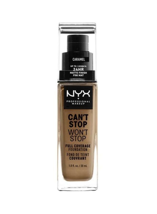 Can't Stop Won't Stop Full Coverage Foundation Caramel - v1616169673/N17960904A_1