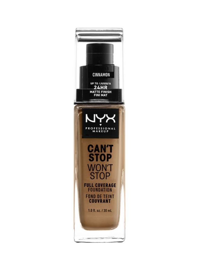 NYX PROFESSIONAL MAKEUP - Can't Stop Won't Stop Full Coverage Foundation Cinnamon - Image 1