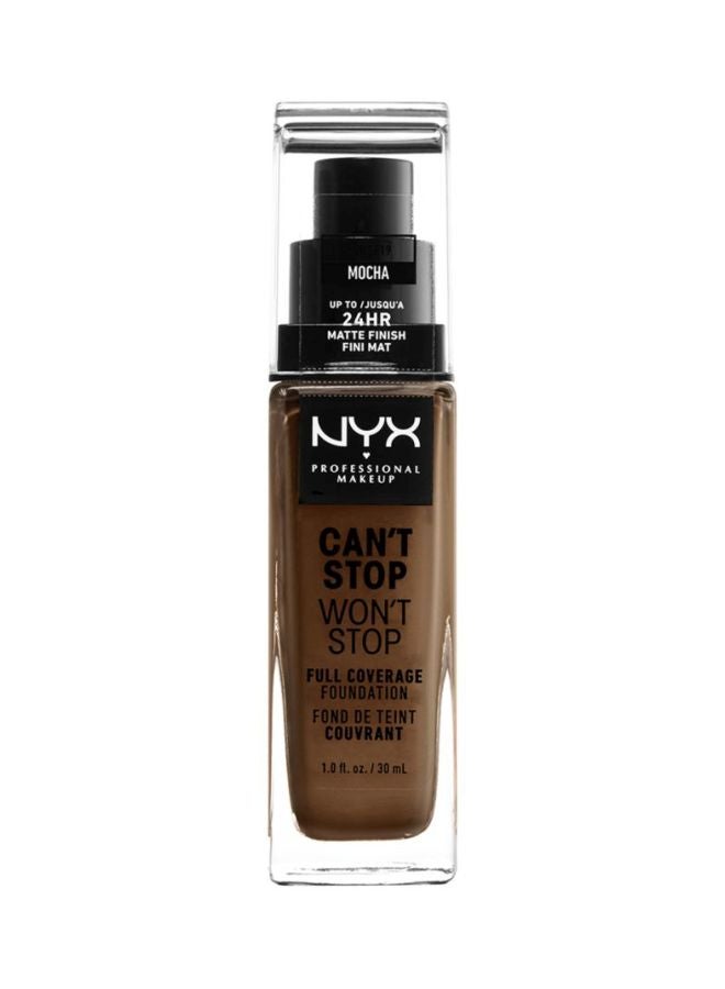 NYX PROFESSIONAL MAKEUP Can't Stop Won't Stop Full Coverage Foundation Mocha  - Image 1