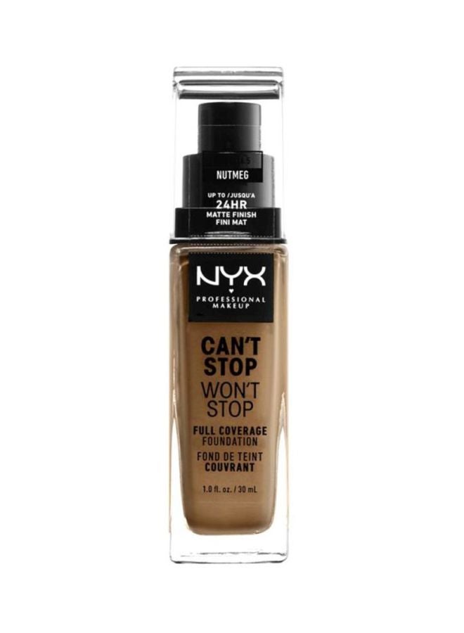 NYX Can T Stop Won T Stop Full Coverage Foundation Nutmeg