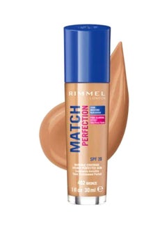 RIMMEL LONDON Match Perfection Mosturizing Foundation 30 ml Bronze 402  - Image 4