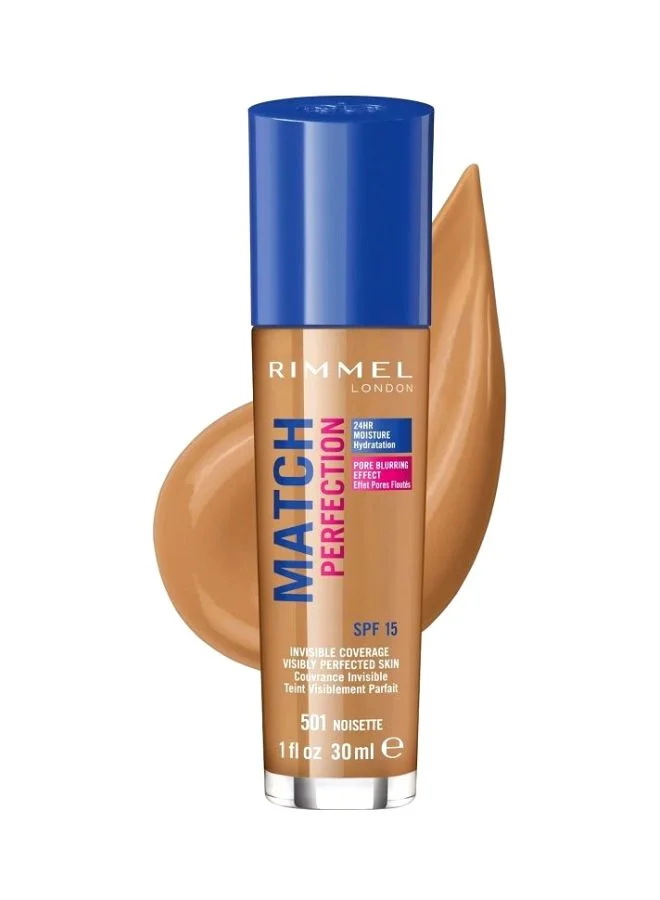 RIMMEL LONDON Match Perfection Foundation – 501 –Noisette